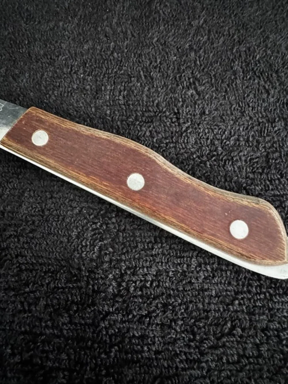 Vintage Maxam Wood Handle Carving Meat Fork Japan